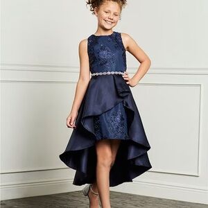 Elegant Navy Blue Formal Kids Dress